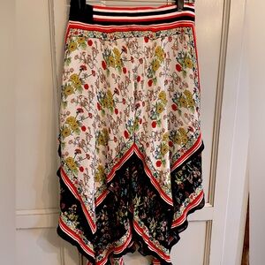 Alice + Olivia Silk Garden Floral Skirt